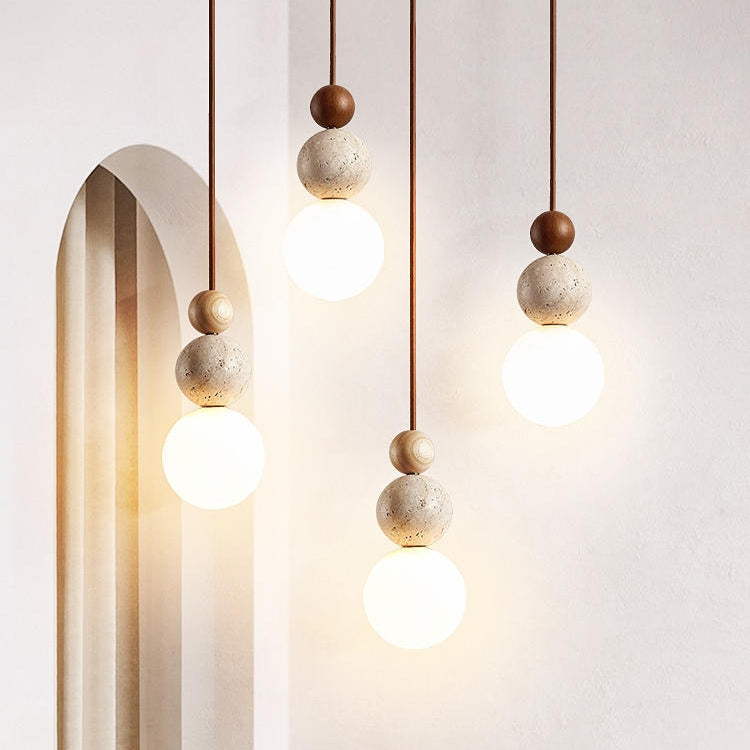 Lampe suspendue moderne en travertin dans un style simple