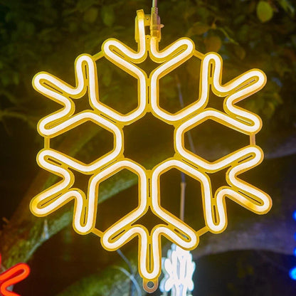 Guirlande Lumineuse Led De Noël Étanche En Forme De Flocon De Neige