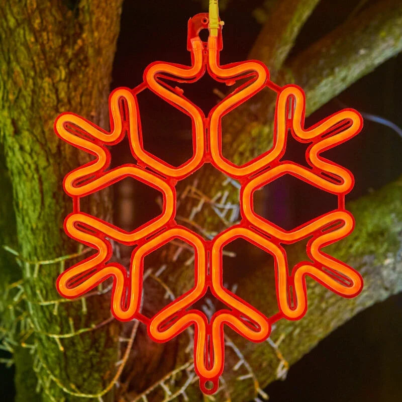 Guirlande Lumineuse Led De Noël Étanche En Forme De Flocon De Neige