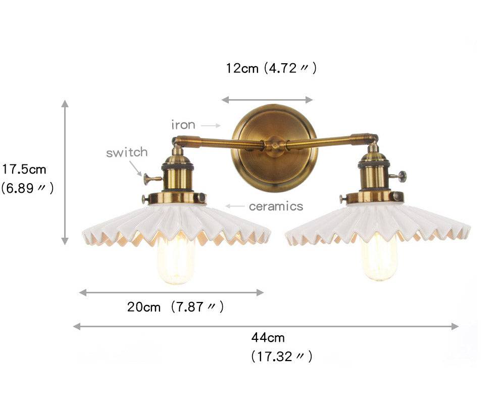 Lampe À Double Tête En Céramique Antique