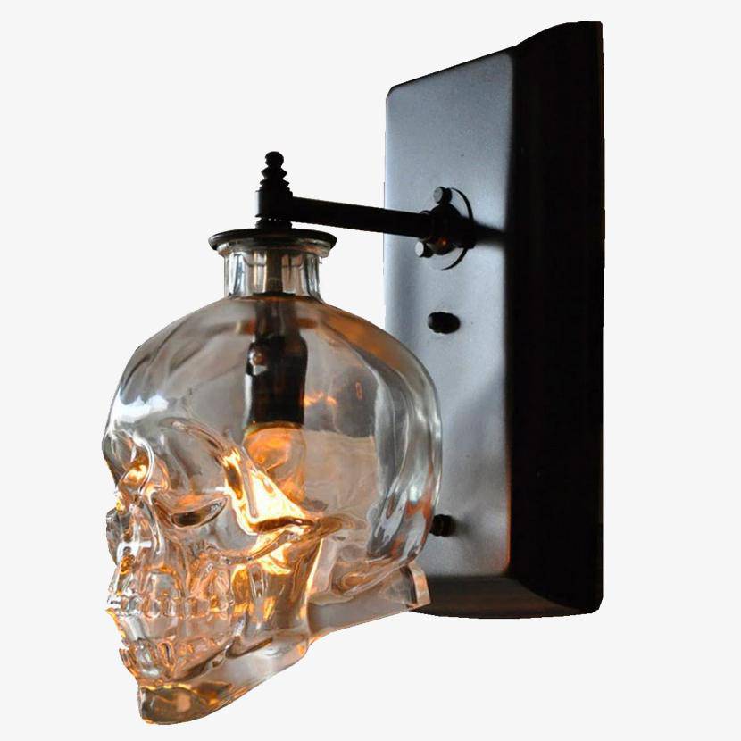 Applique Murale Tête De Mort En Verre