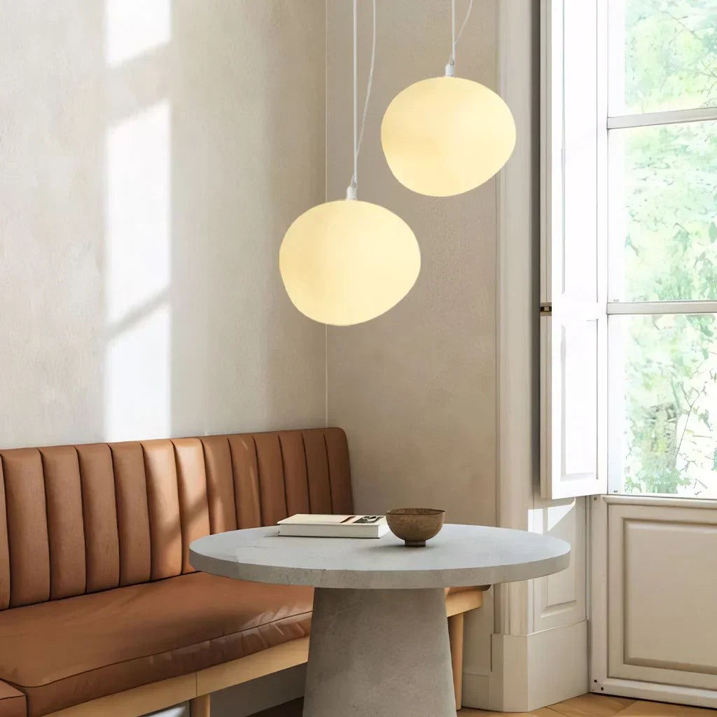 Suspension En Galets Blancs