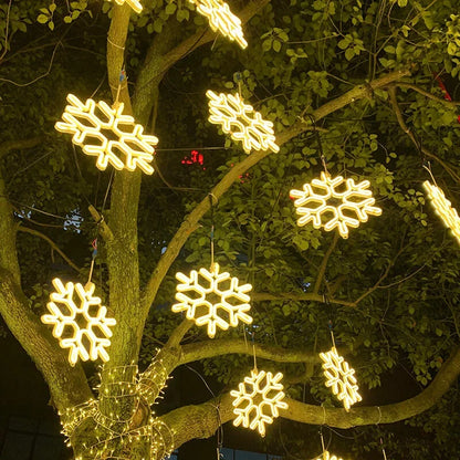 Guirlande Lumineuse Led De Noël Étanche En Forme De Flocon De Neige