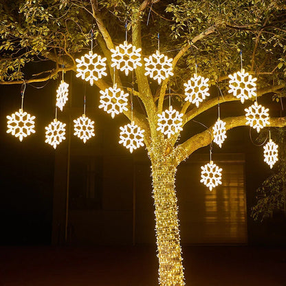 Guirlande Lumineuse Led De Noël Étanche En Forme De Flocon De Neige