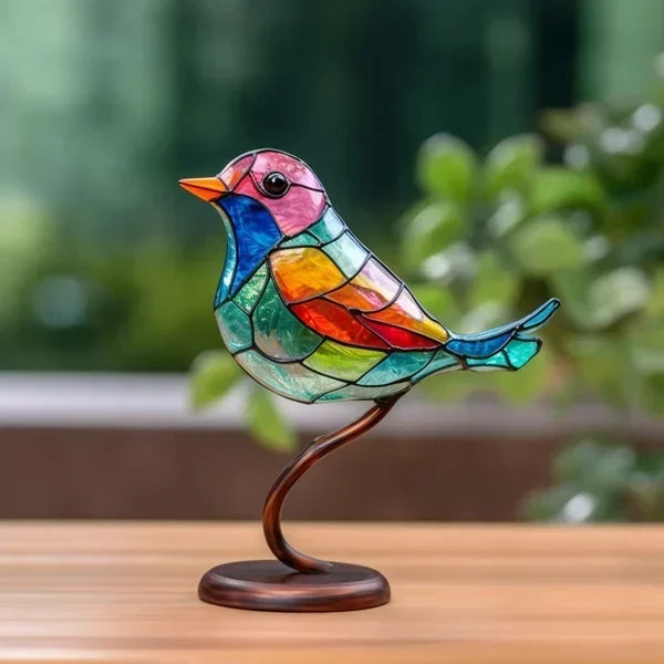 Luniere - Oiseaux En Verre Coloré Pour Une Décoration Intérieure Raffinée