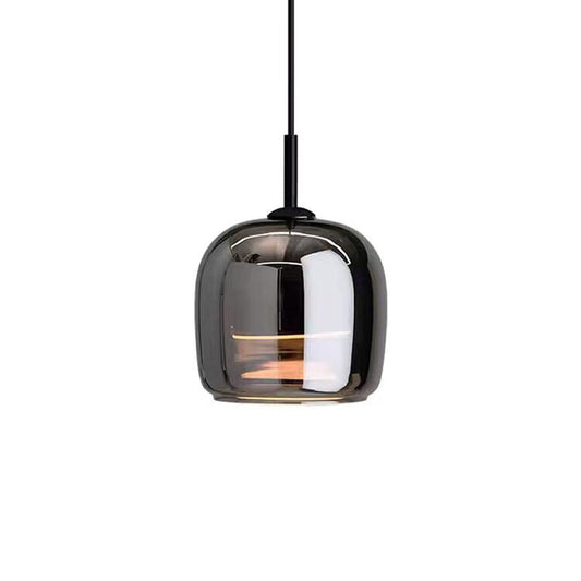 Rilina - Suspension nordique en verre noir