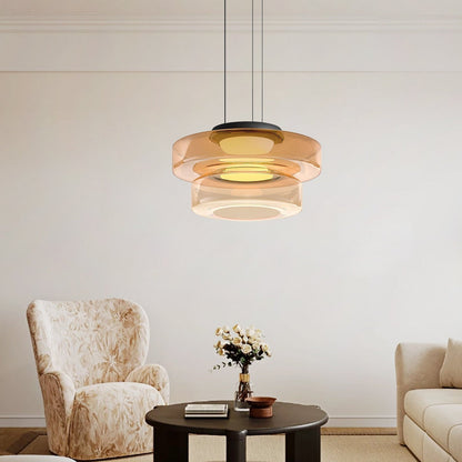 Naldor - Lampes suspendues en verre de style Bauhaus