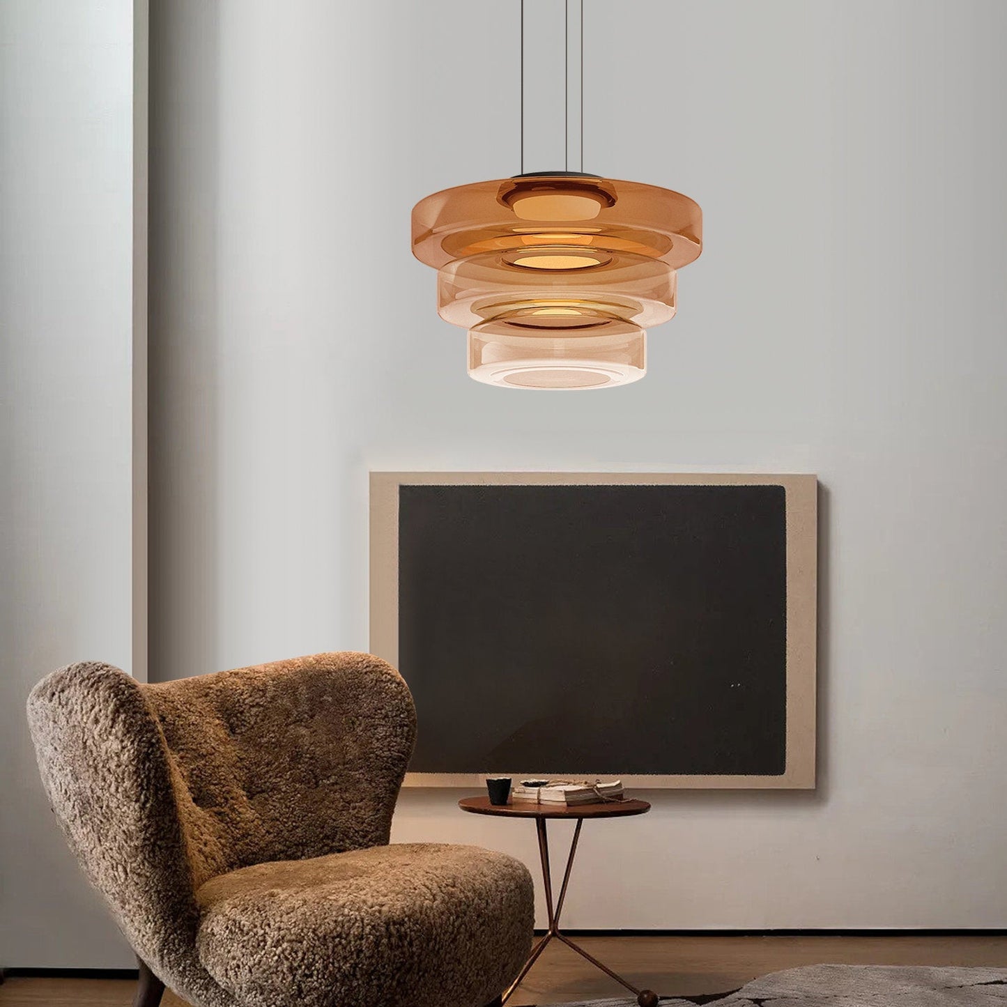 Naldor - Lampes suspendues en verre de style Bauhaus