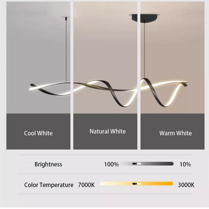 Lustres À Led Modernes Et Créatifs Noirs