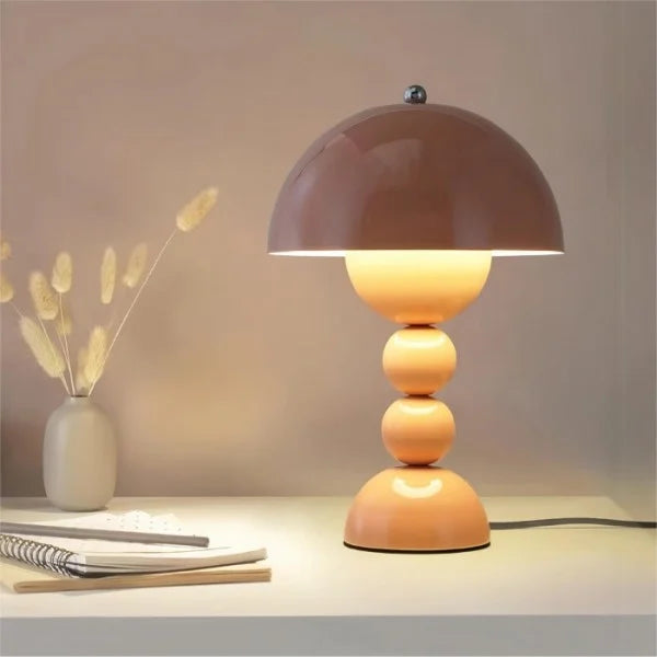 Lampe De Table Portable Colorée À Boutons De Fleurs Nordiques