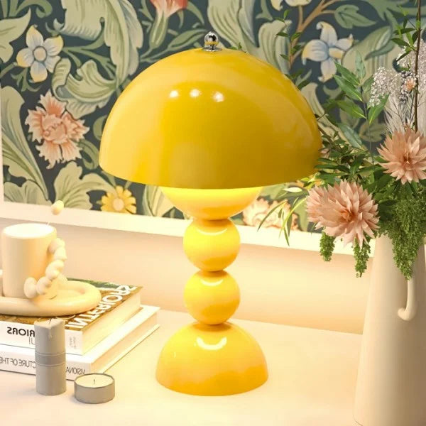 Lampe De Table Portable Colorée À Boutons De Fleurs Nordiques