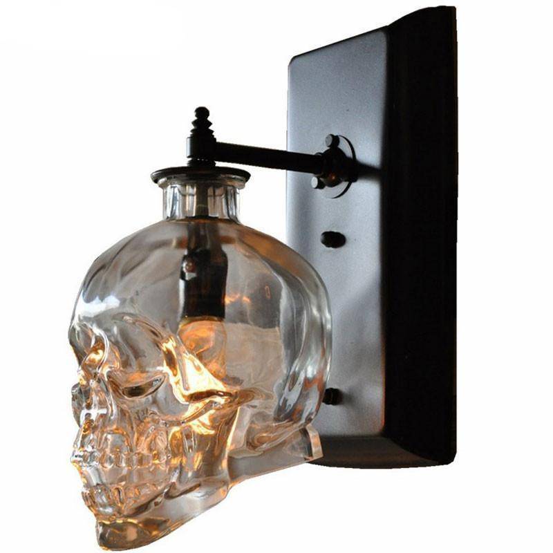 Applique Murale Tête De Mort En Verre
