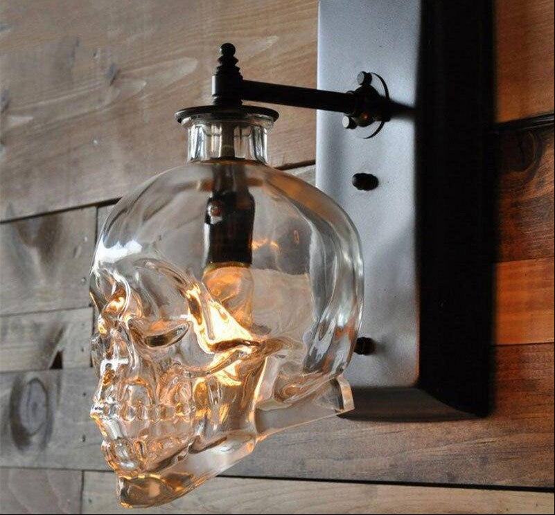 Applique Murale Tête De Mort En Verre