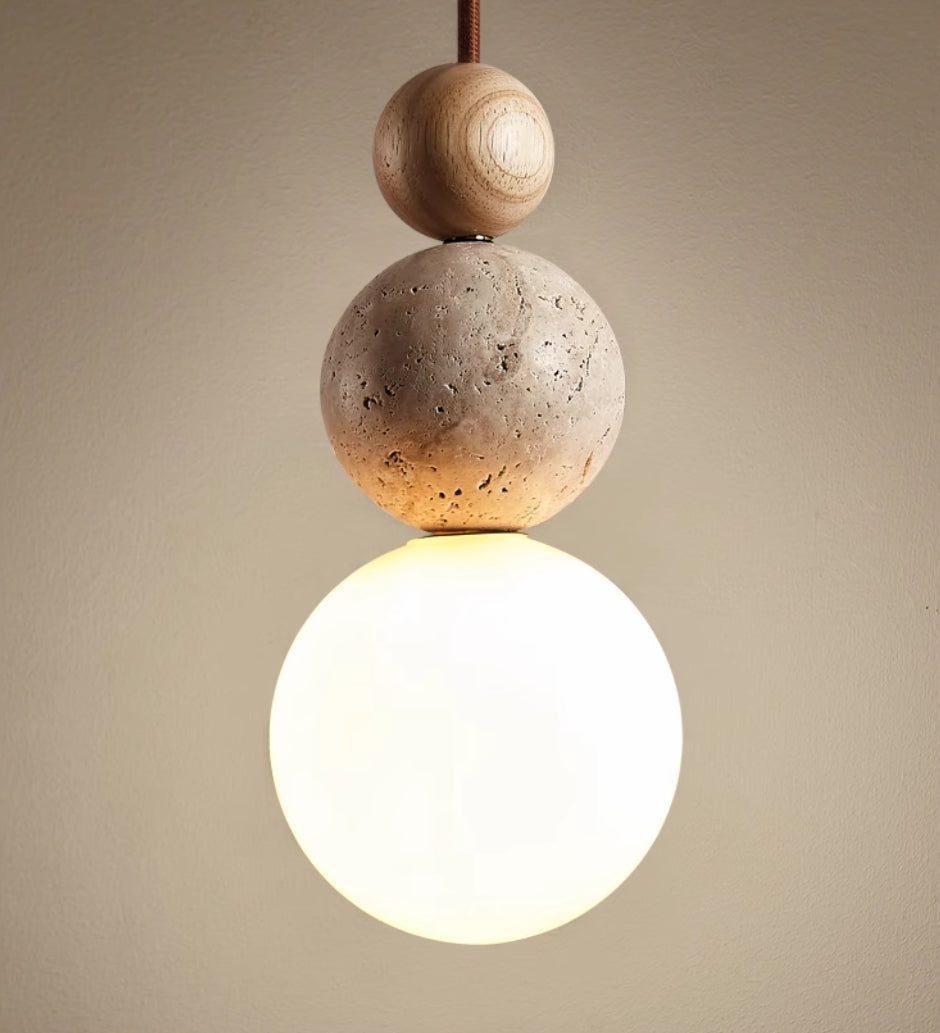 Lampe suspendue moderne en travertin dans un style simple